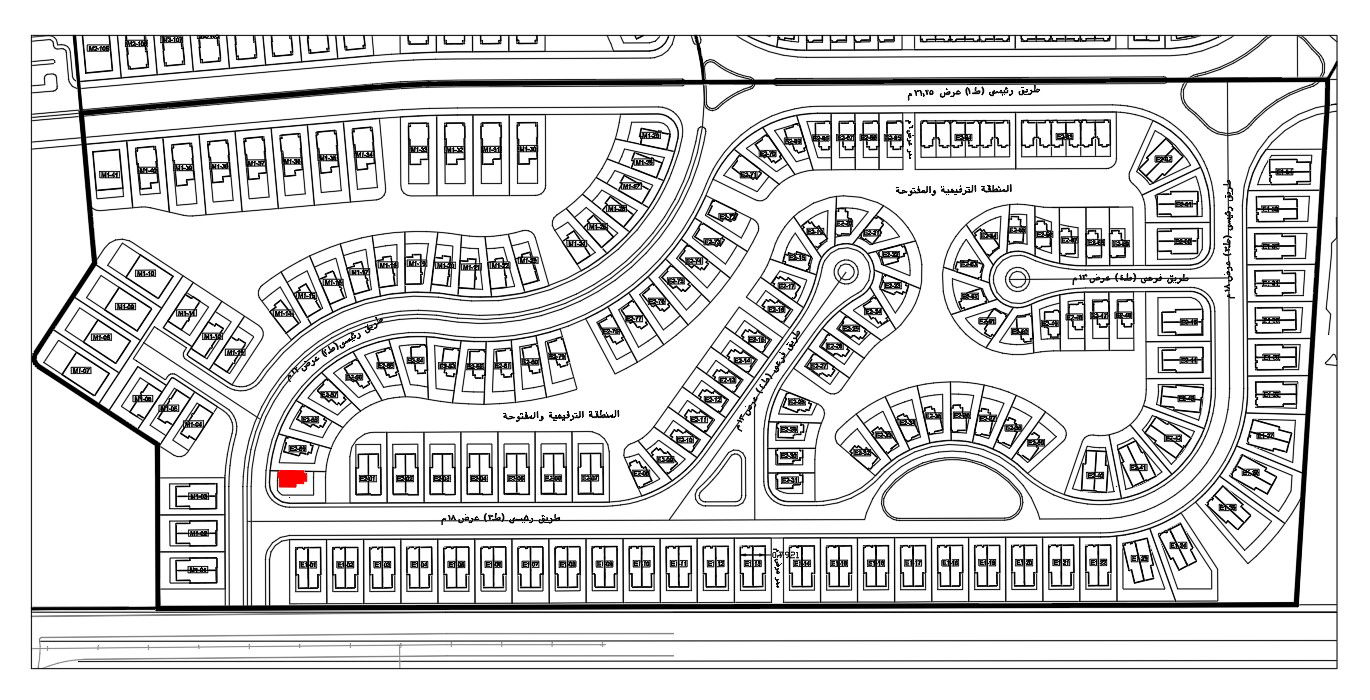 2D AutoCAD Layout of Residential Housing Society Site Plan