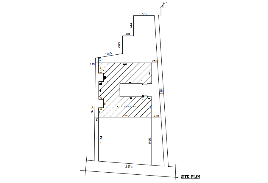 Site plan with detail AutoCAD drawing, CAD file, dwg file