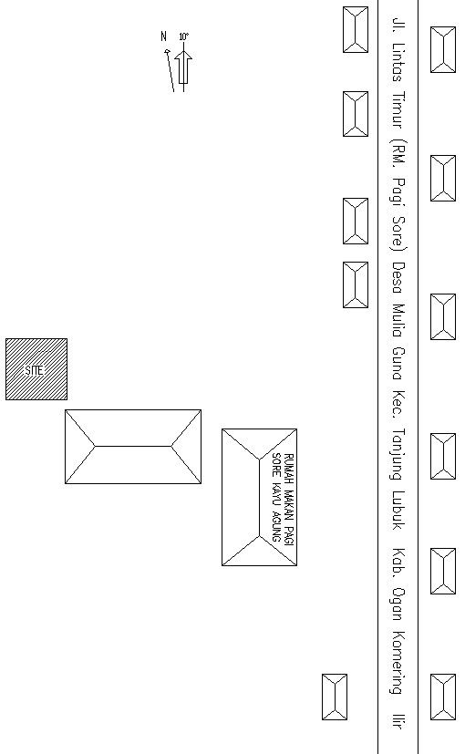 Site plan with top view in Detail AutoCAD drawing, CAD file, dwg file