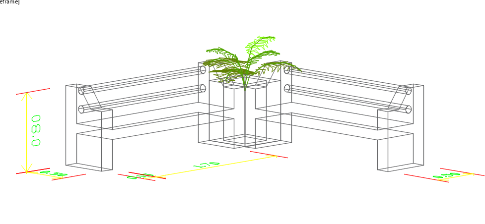 3D Sitting Area DWG Drawing for Interior Visualization
