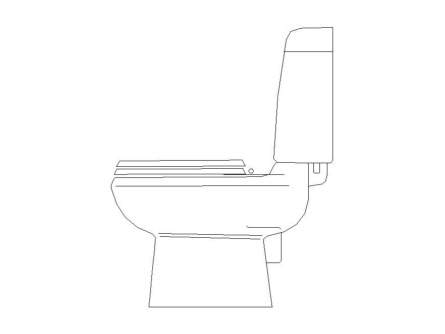 Sitting toilet detail elevation 2d view layout autocad file,