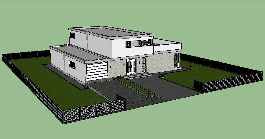 Sketchup file of the bungalow in 3d 