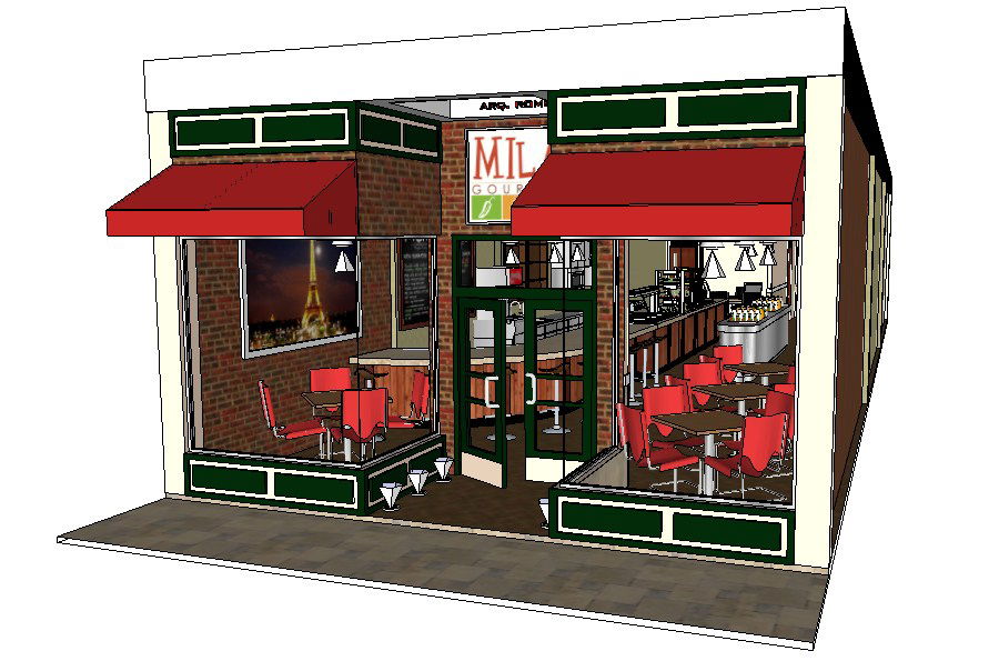 Sketchup file of the cafeteria design 