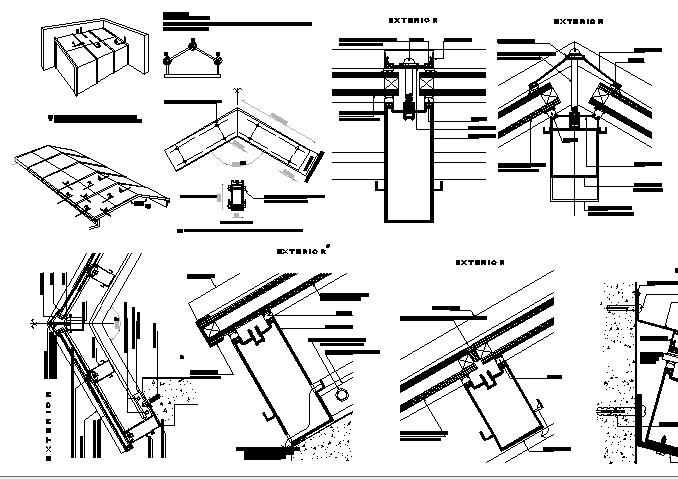 Sky lights electric installation details dwg file