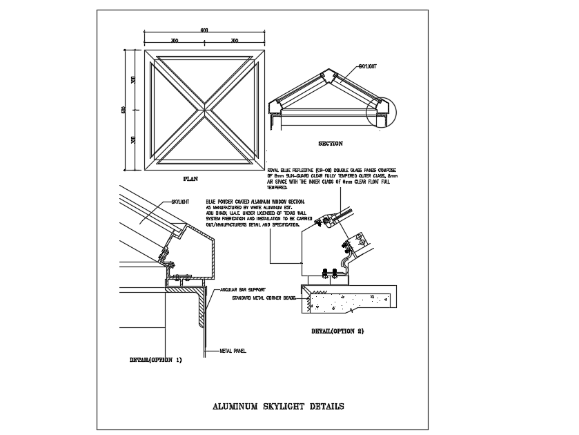 Skylight construction details
