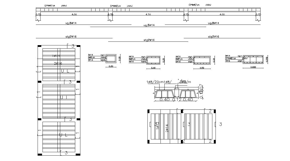 Slab And Beam Reinforcement Design Structure Drawing