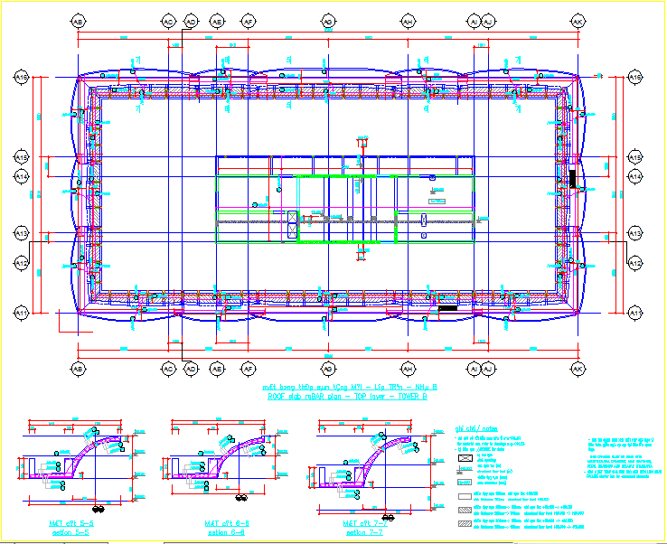 Slab plan for tower B for S-S 522