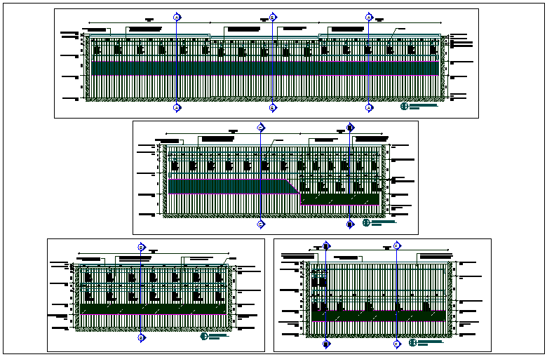Slab structure and concrete plan detail view dwg file