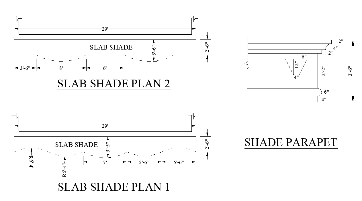 Slab structure detail elevation 2d view plan layout dwg file
