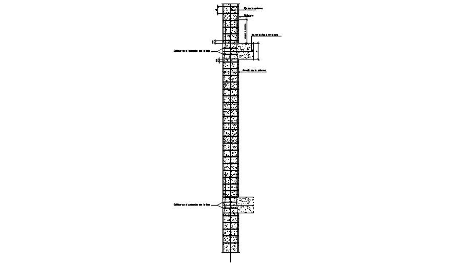 Slab and column joining is given in this Autocad drawing file. Download the 2D Autocad drawing file.