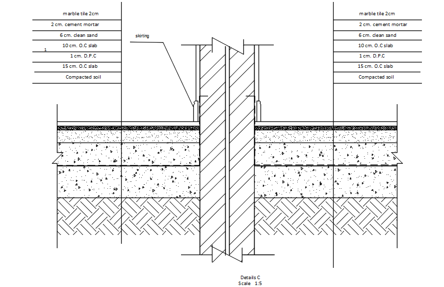 Slab Section AutoCAD 2D DWG Showing Reinforcement and Construction