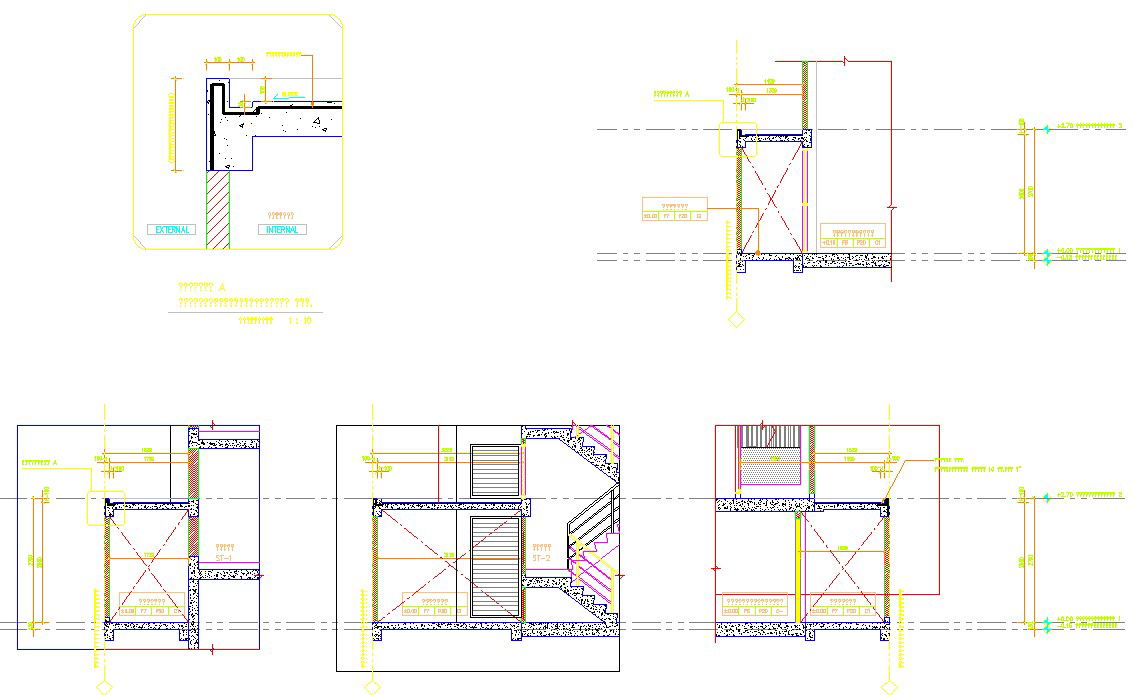 Slab details of a high rise building in AutoCAD, dwg file.