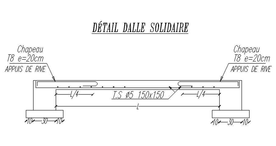 Slab reinforcement detail design in AutoCAD 2D drawing, CAD file, dwg file