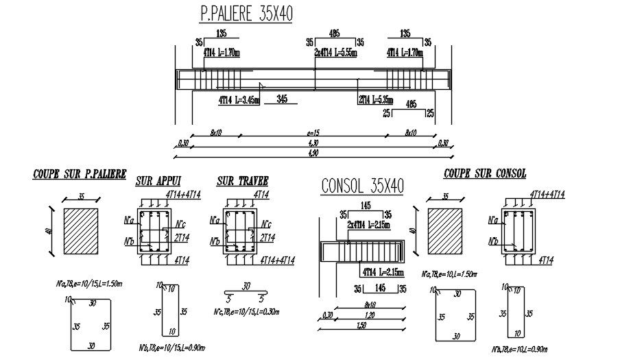 Slab reinforcement details design in AutoCAD 2D drawing, CAD file, dwg file