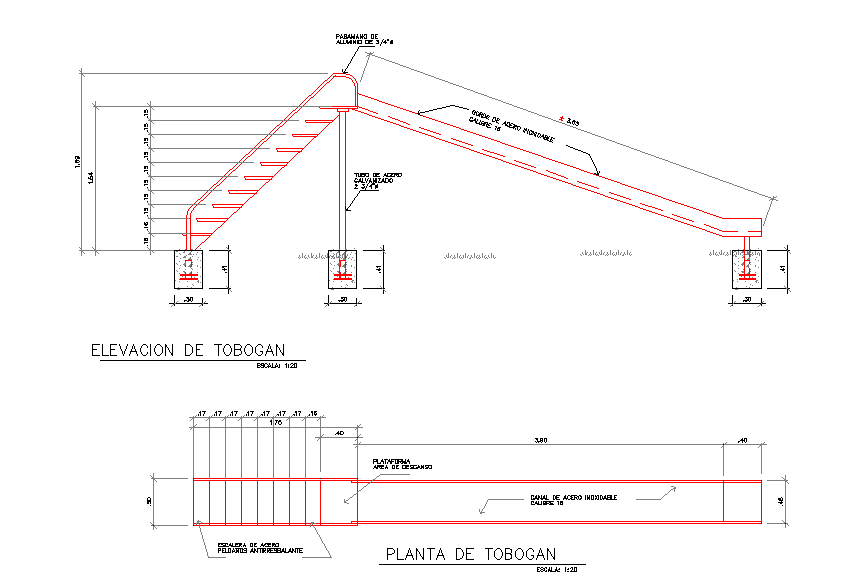 Slide Plan DWG AutoCAD File