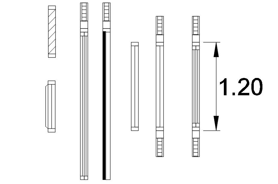 Slider Elevation AutoCAD Drawing DWG FIle