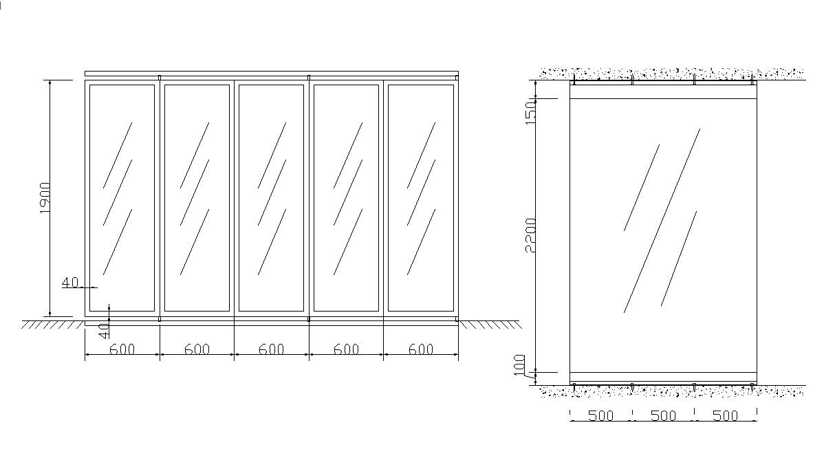 Sliding Glass Window Design CAD File Download