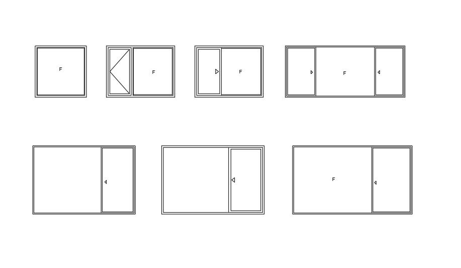 Sliding Window Design Free CAD Blocks Download