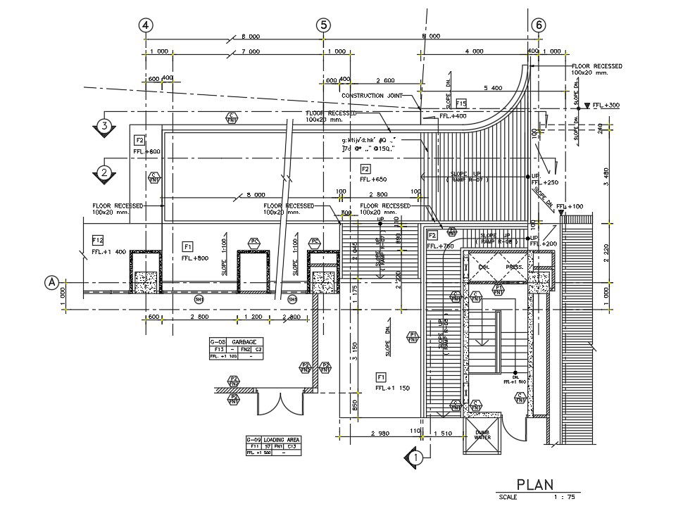 Slop Up Ramping Plan Free CAD Drawing DWG File