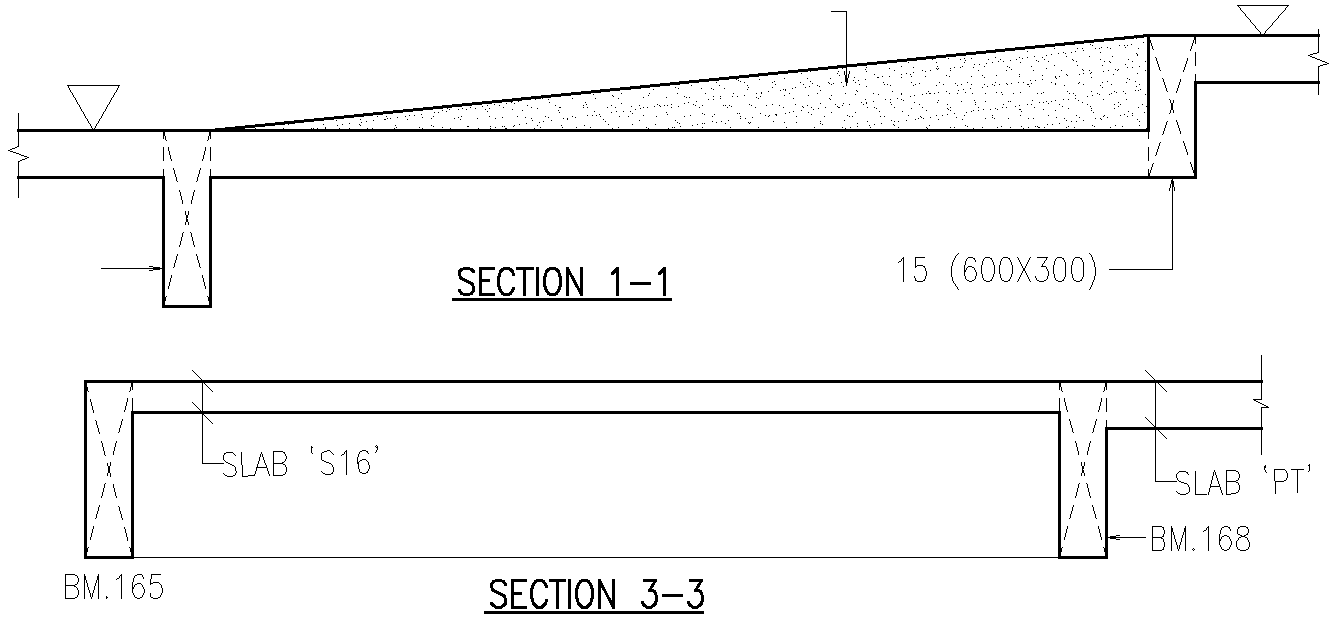 Slop gradient detail for slab section detail DWG AutoCAD drawing