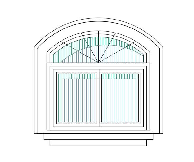 Small Arch Window CAD Drawing Free Downloads DWG