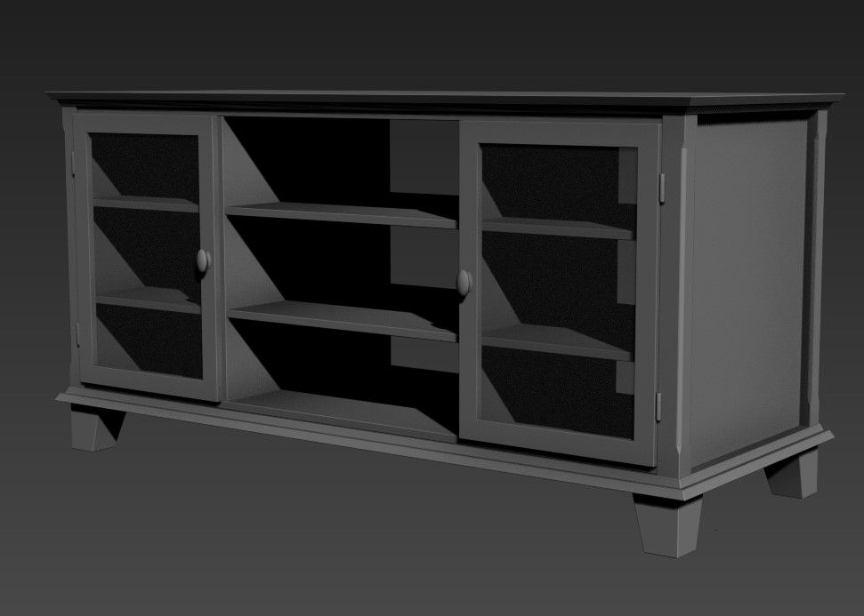 Small Glass Display Cabinet 3D MAX File Free Download
