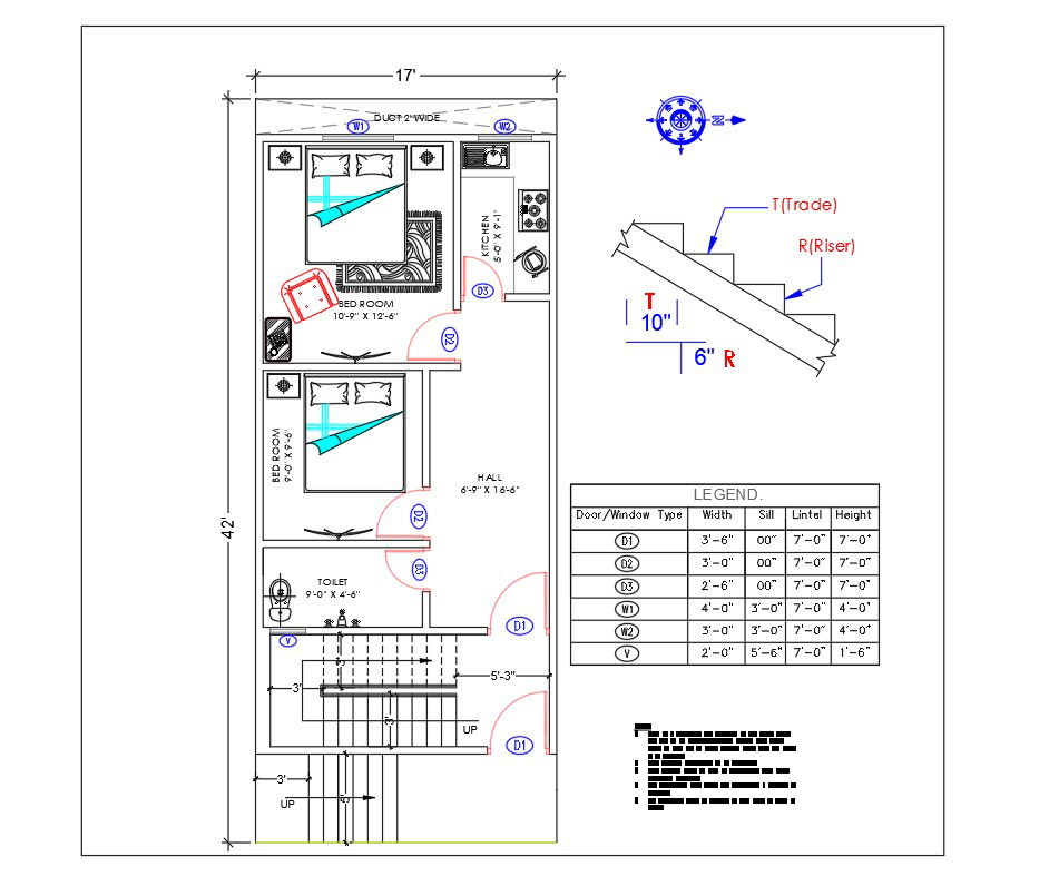 Small House 700 Sqft Drawing Download DWG File