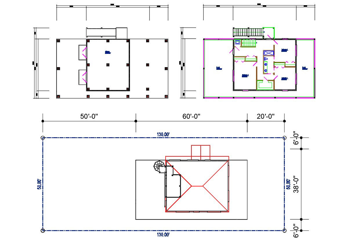 Small House Design 2d Architecture Plan