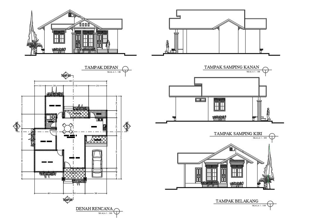 Small House Design Plan In AutoCAD File