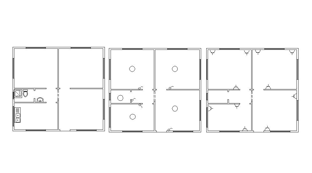 Small House Floor Plan Free DWG File