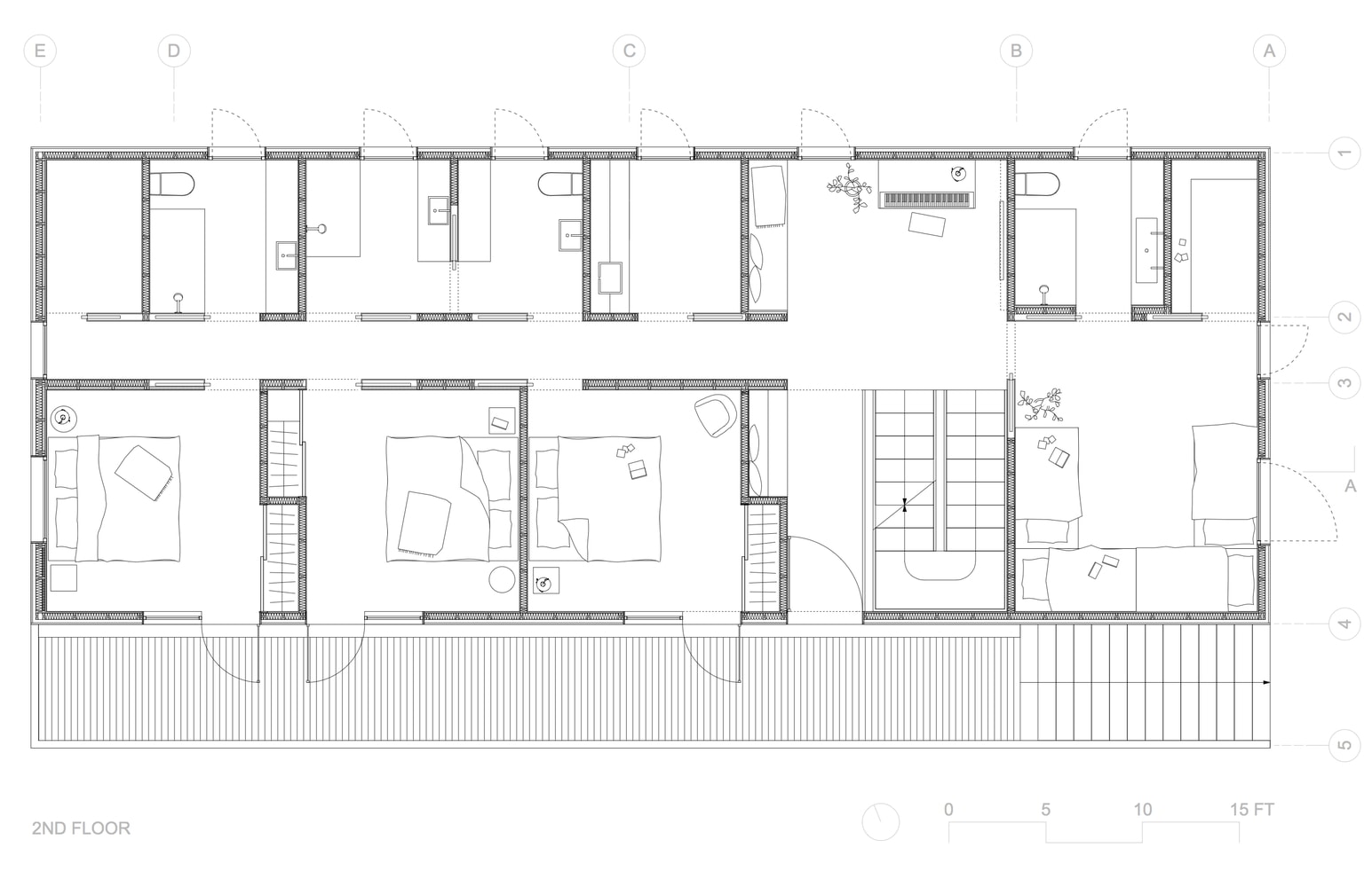 Small House Layout Plan DWG with Furniture Garden Study Room Detail