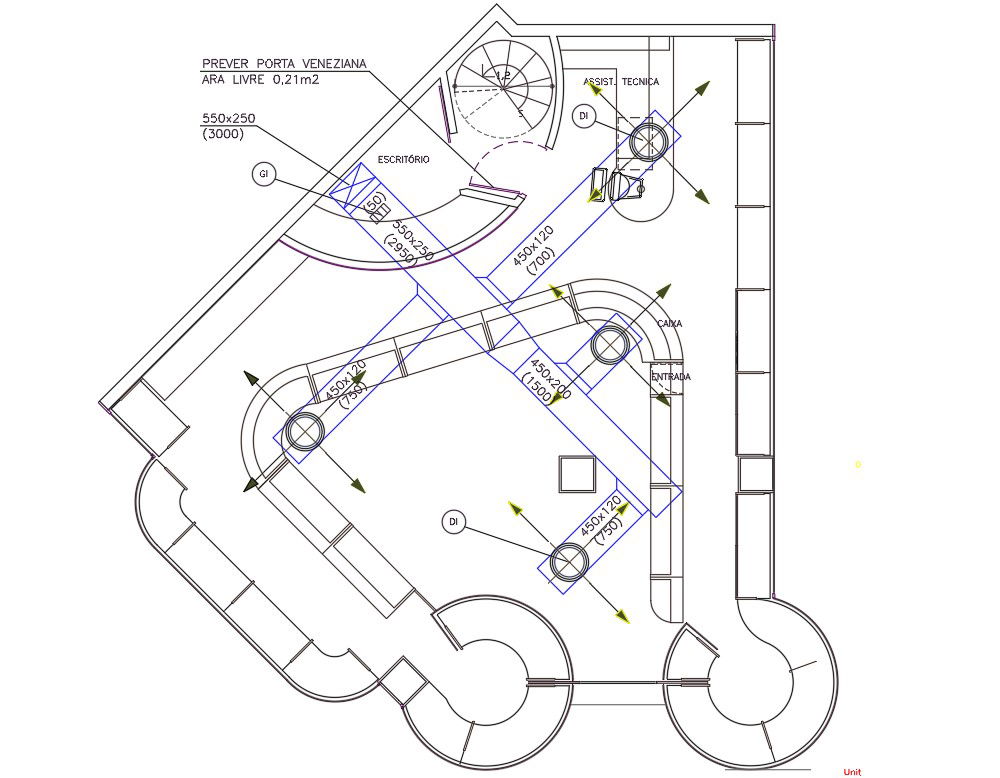 Small Modern Office Layout Plan DWG File