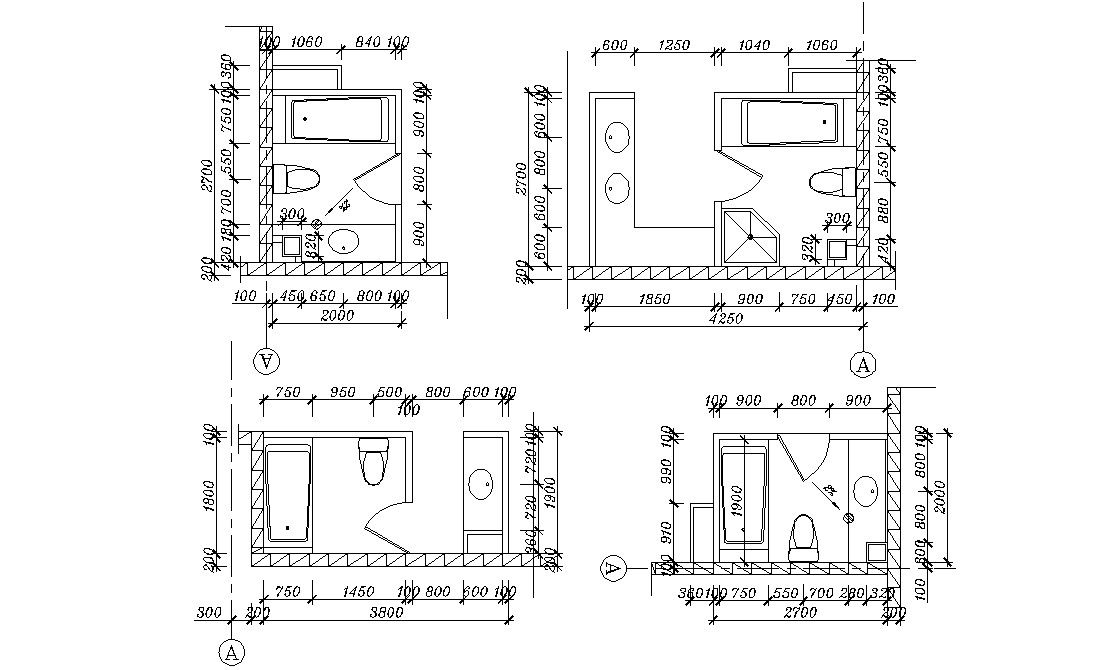 Small Toilet Room Design AutoCAD File Free 