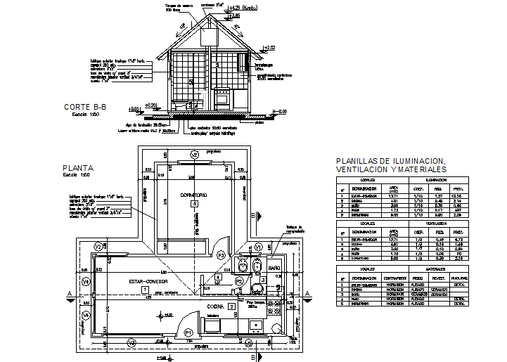 Small cabin plan detail dwg file