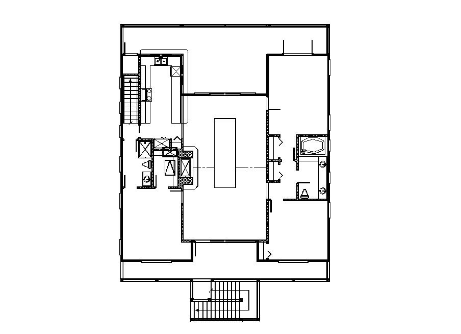 Small house ground floor framing plan cad drawing details dwg file
