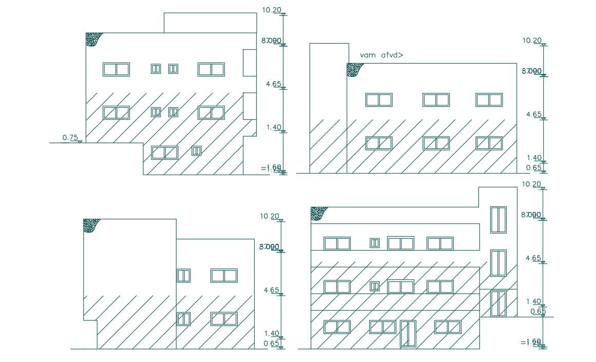 Small Apartment House Building elevation Design
