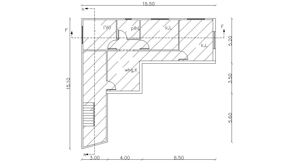 Small Bungalow 2d Design Architecture Plan