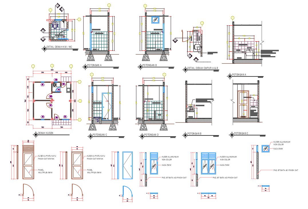 Small House Construction DRawing DWG File