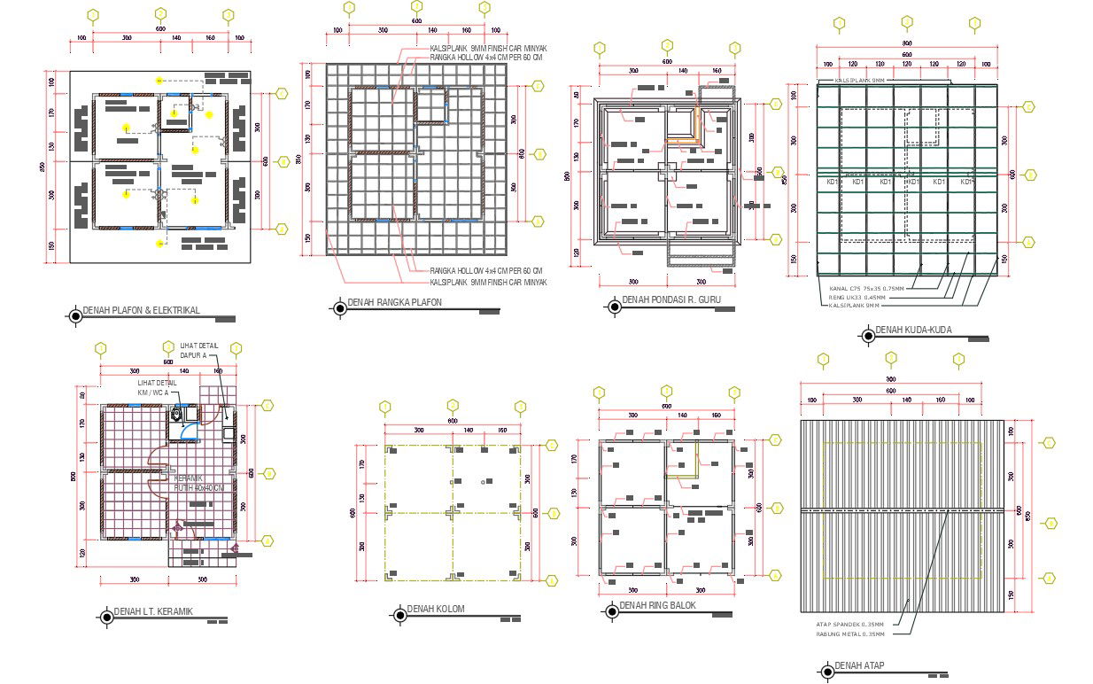 Small House Layout Plan Drawing DWG File