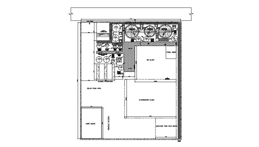 Small RO Plant Building AutoCAD DWG File CAD Drawing Layout Design