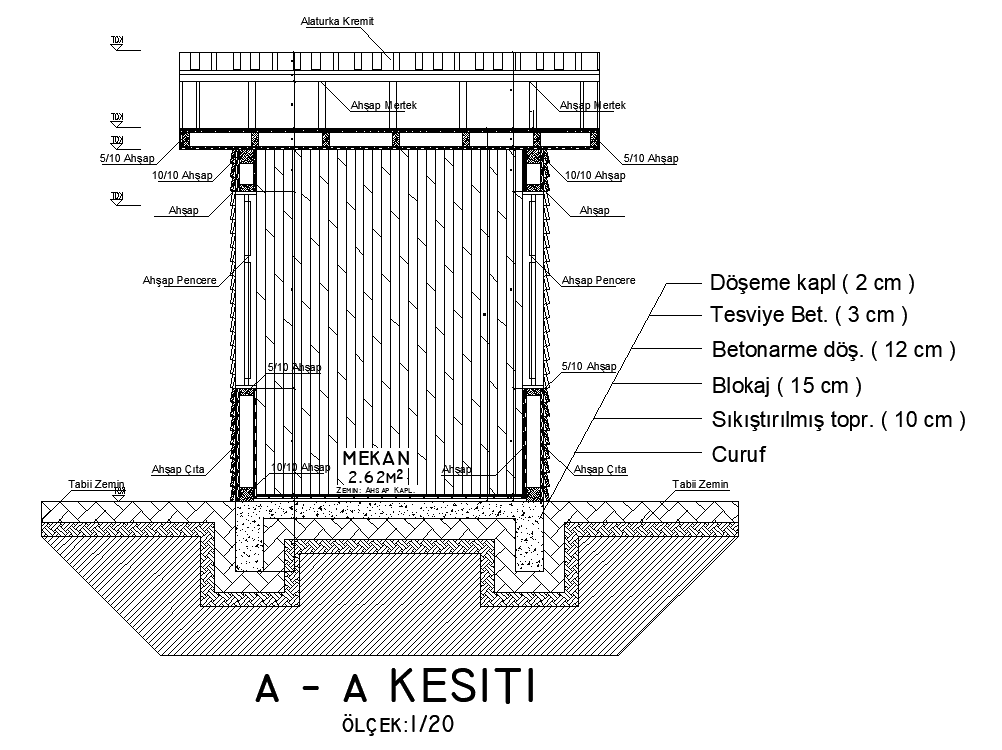 Small passage cross-section cad drawing is given in this cad file. Download this 2d cad file now.