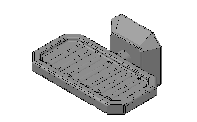 Soap holder 3d details dwg file