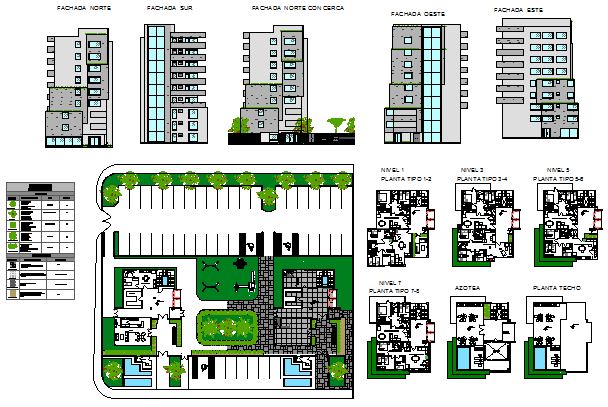 Social housing set design drawing