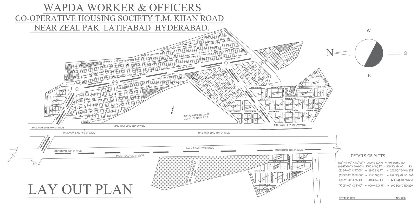 Society near railway line details with site layout and space planning dwg autocad drawing .