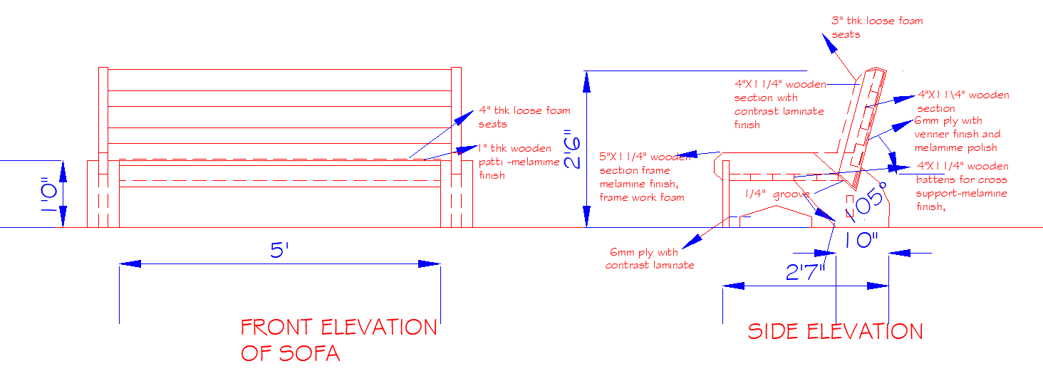 Modern Sofa Design Layout in DWG File for Interiors