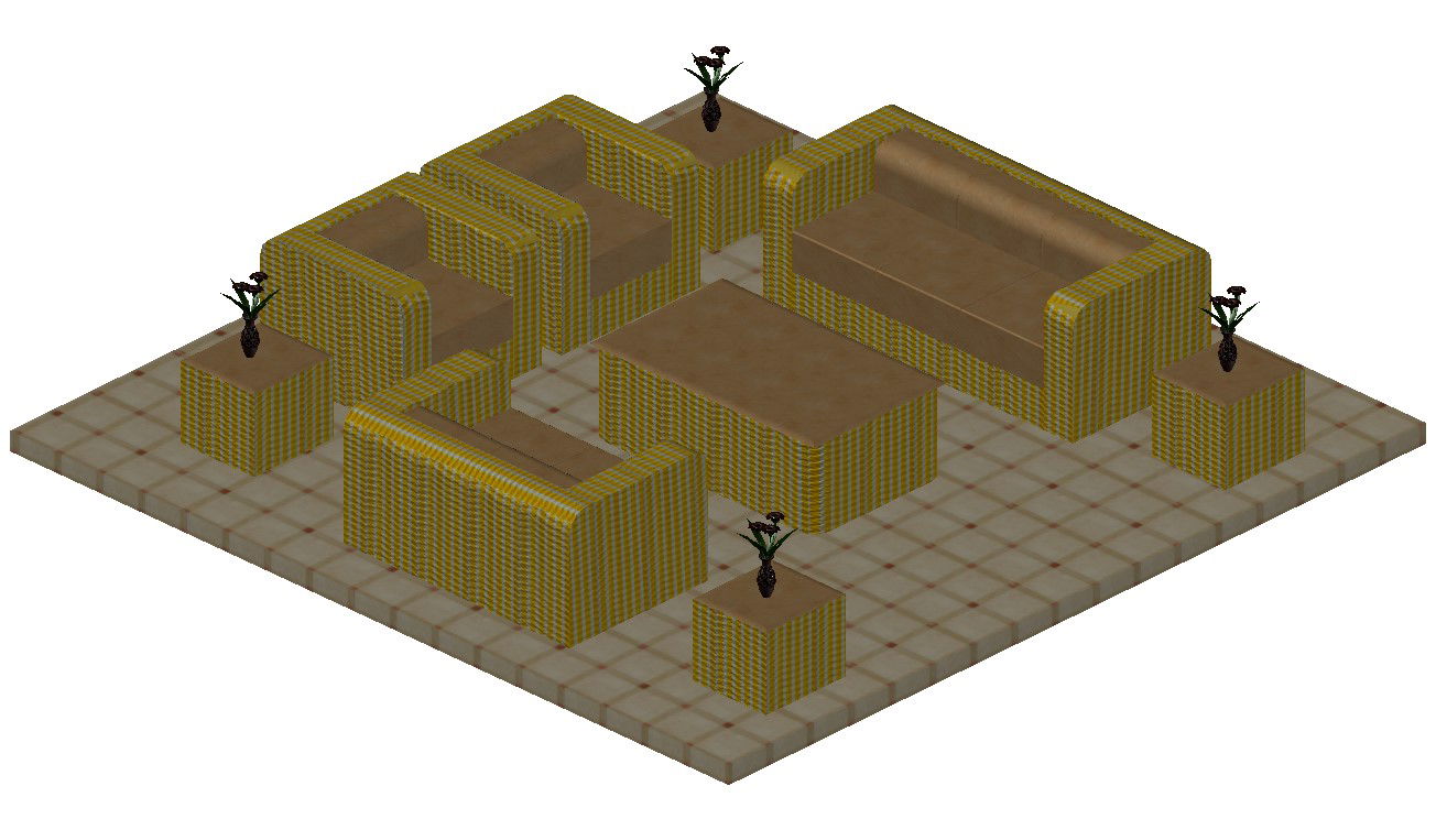 Sofa Set Design AutoCAD Drawing for Interior Layouts