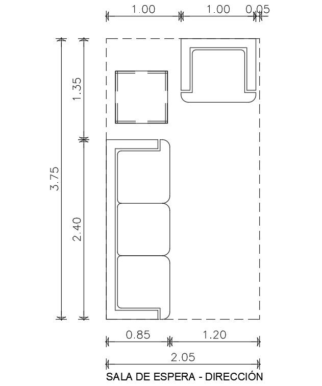 Detailed sofa drawing designed in 2D AutoCAD DWG file