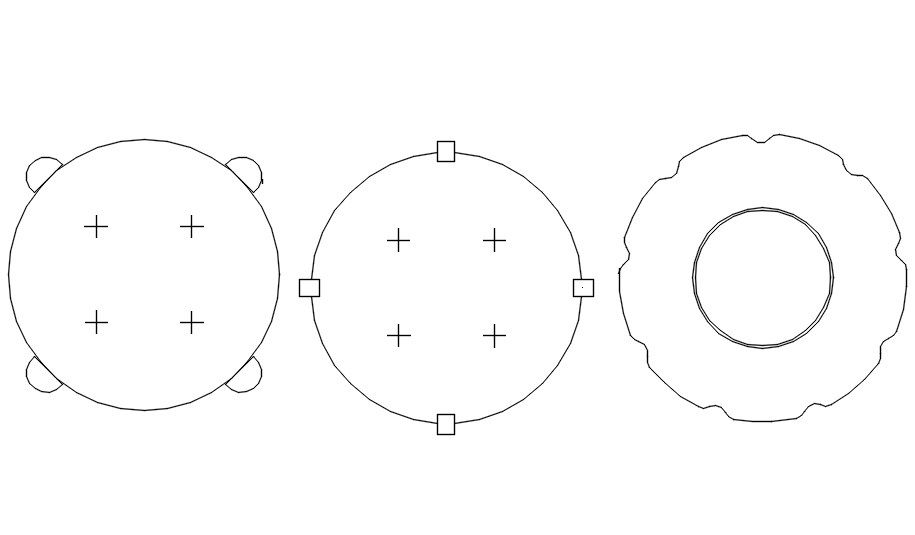 Sofa puff design in AutoCAD drawing, dwg file, CAD file