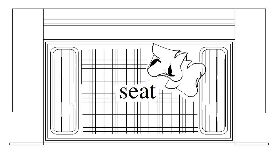 AutoCAD 2D Sofa Seat Design with CAD and DWG File Format