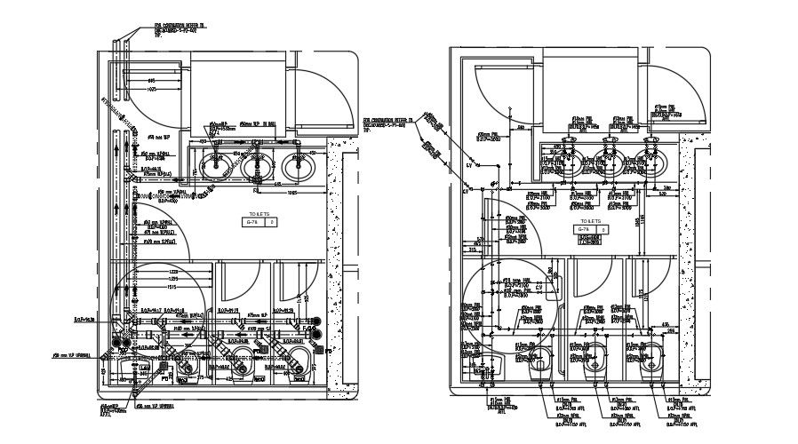 Soil pipe, Drain pipe and Vent pipe Installation layout.
